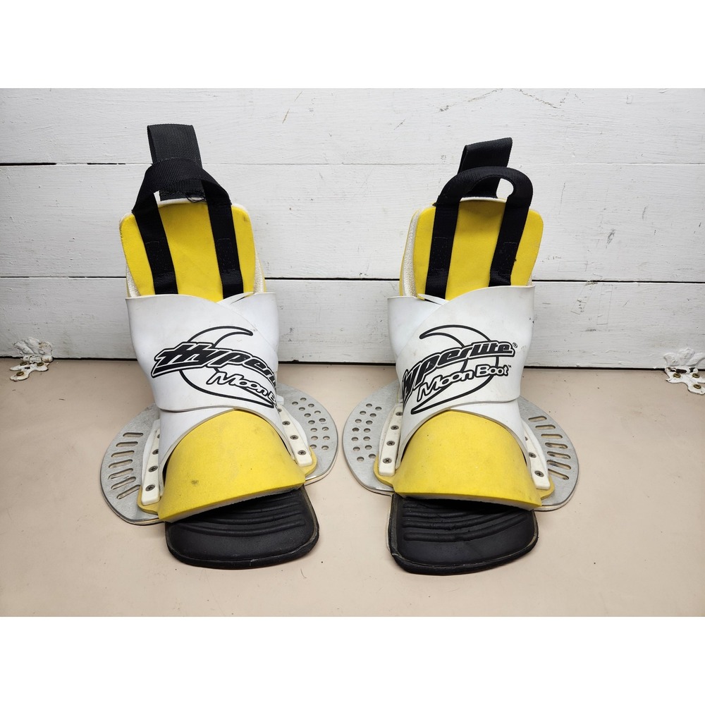 Hyperlite Moon Boot Wakeboard Bindings Men's Yellow White Vintage ~ Good